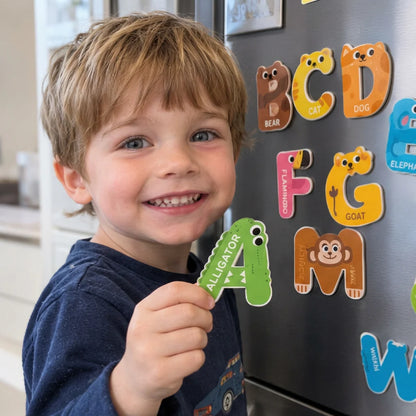 Fridge Magnets Alphabet & Number Animal Designs