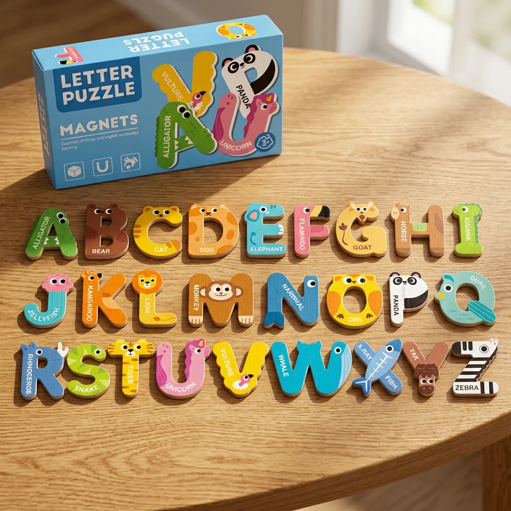 Fridge Magnets Alphabet & Number Animal Designs