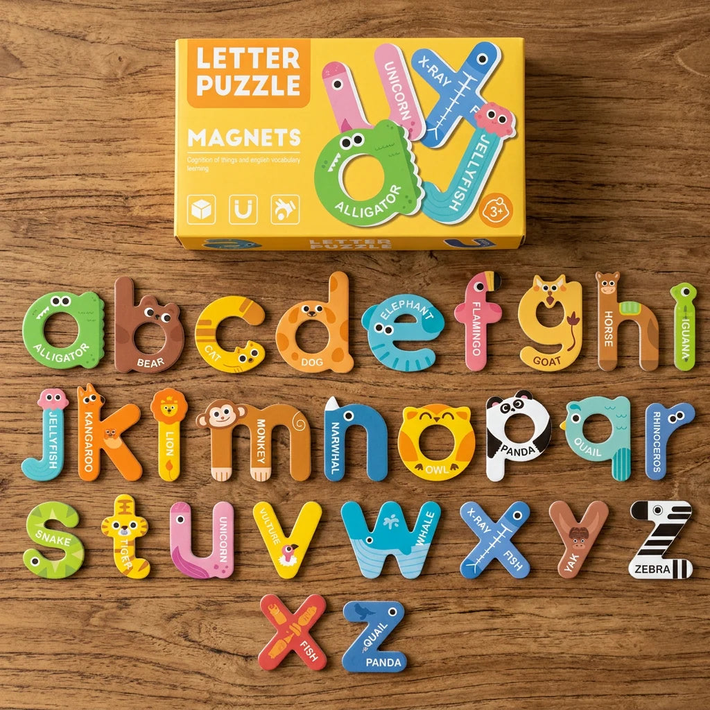 Fridge Magnets Alphabet & Number Animal Designs