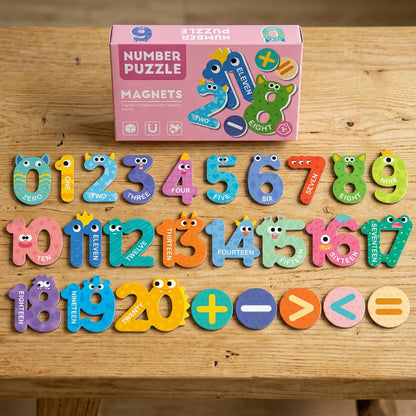 Fridge Magnets Alphabet & Number Animal Designs