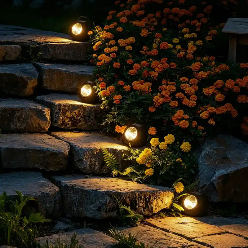Garden Spotlight Solar-Powered Automatic Dusk Sensor IP65 Waterproof