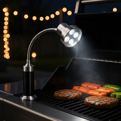 Grill Light Bright LED Magnetic Base Flexible Gooseneck