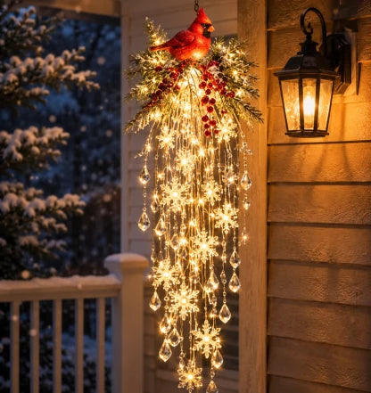Hanging Christmas Lights Cascading LED Battery-Powered