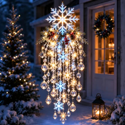 Hanging Christmas Lights Cascading LED Battery-Powered