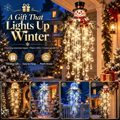 Hanging Christmas Lights Cascading LED Battery-Powered