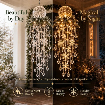 Hanging Christmas Lights Cascading LED Battery-Powered