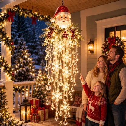 Hanging Christmas Lights Cascading LED Battery-Powered