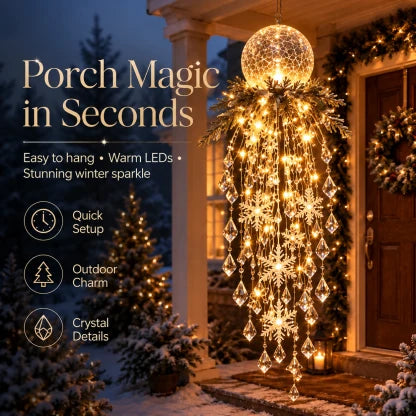 Hanging Christmas Lights Cascading LED Battery-Powered