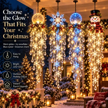 Hanging Christmas Lights Cascading LED Battery-Powered