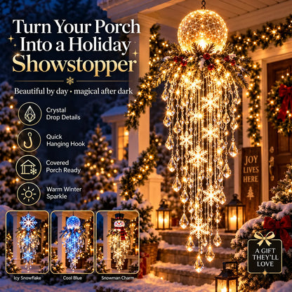Hanging Christmas Lights Cascading LED Battery-Powered