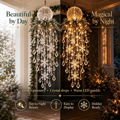 Hanging Christmas Lights Cascading LED Battery-Powered