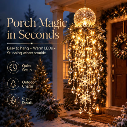 Hanging Christmas Lights Cascading LED Battery-Powered