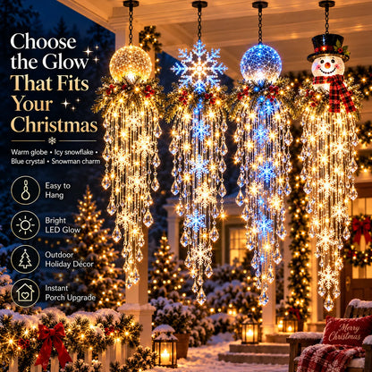 Hanging Christmas Lights Cascading LED Battery-Powered