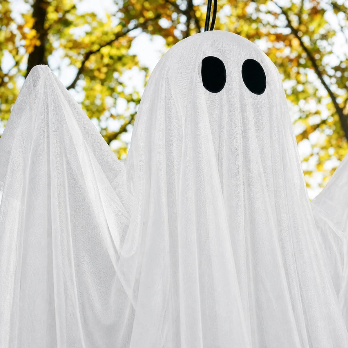 Hanging Ghost Decoration 47-Inch Layered Fabric LED Options