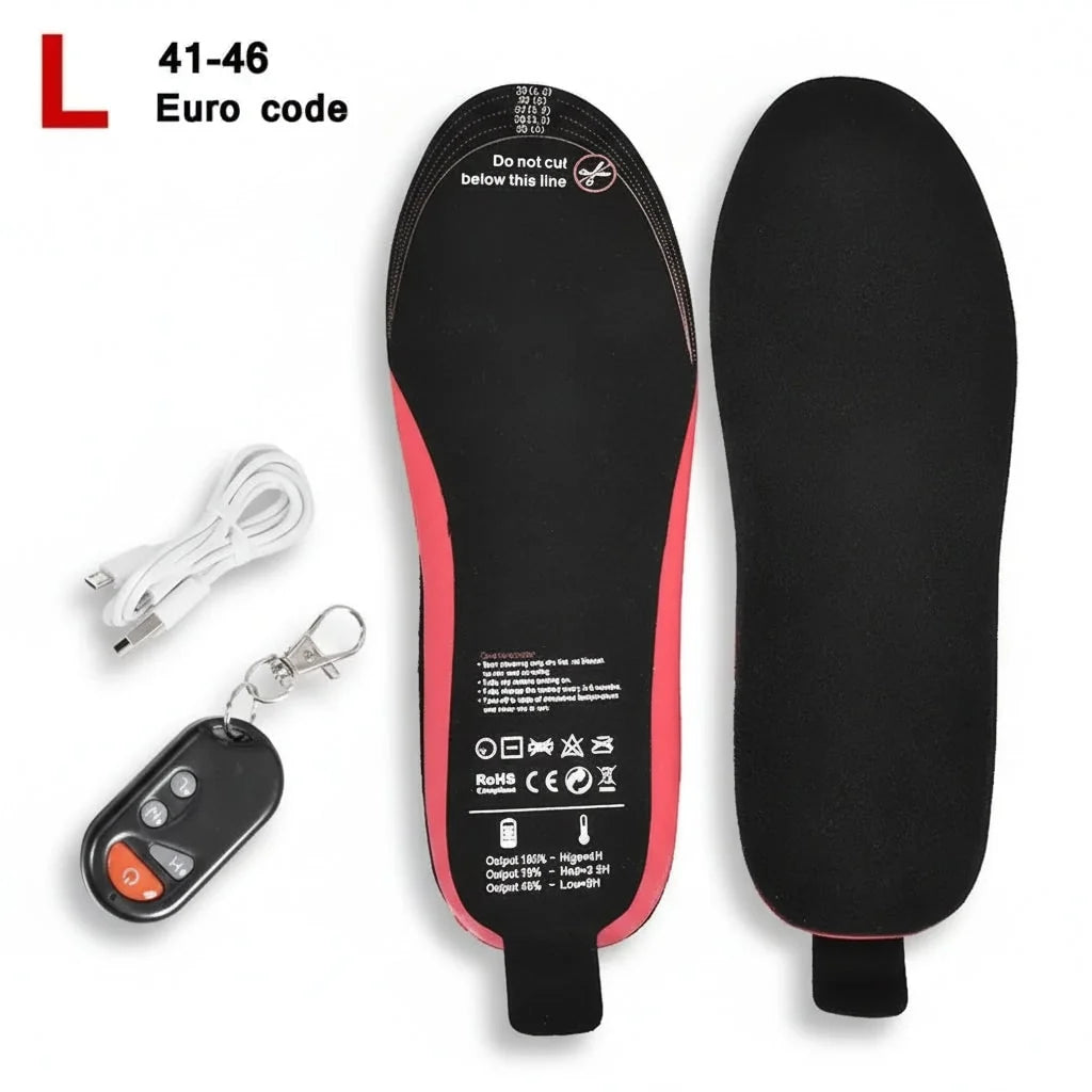Heated Insoles Wireless Control USB-C Rechargeable Trim-to-Fit Support