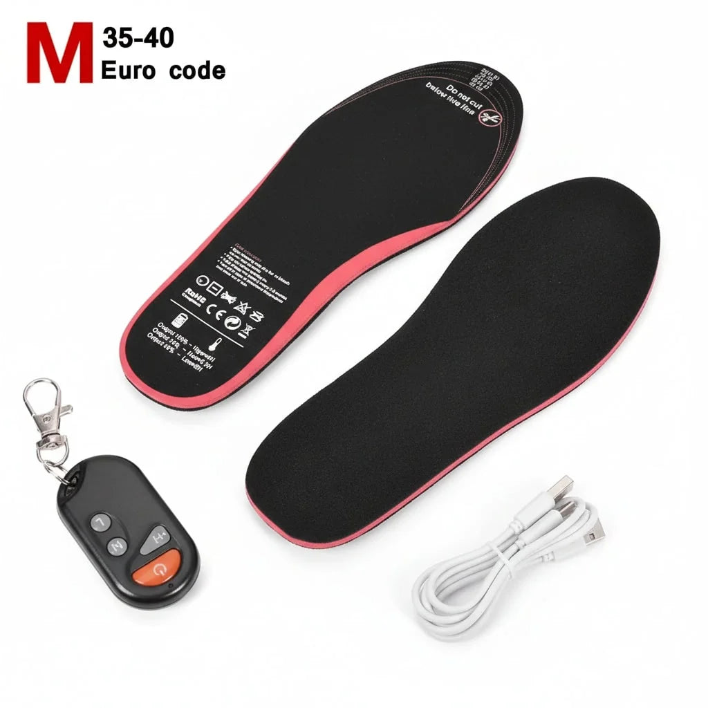 Heated Insoles Wireless Control USB-C Rechargeable Trim-to-Fit Support