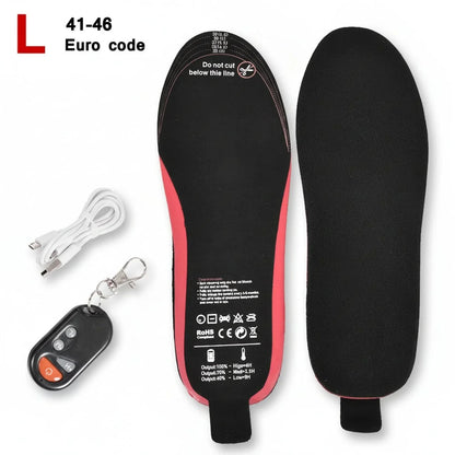 Heated Insoles Wireless Control USB-C Rechargeable Trim-to-Fit Support