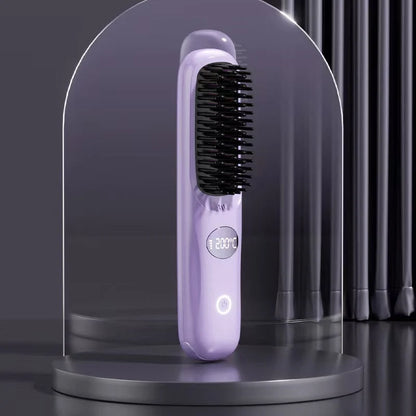Heated Styling Brush Cordless Ceramic Scalp Guard
