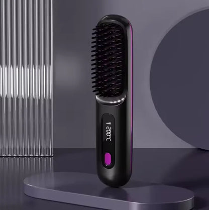 Heated Styling Brush Cordless Ceramic Scalp Guard