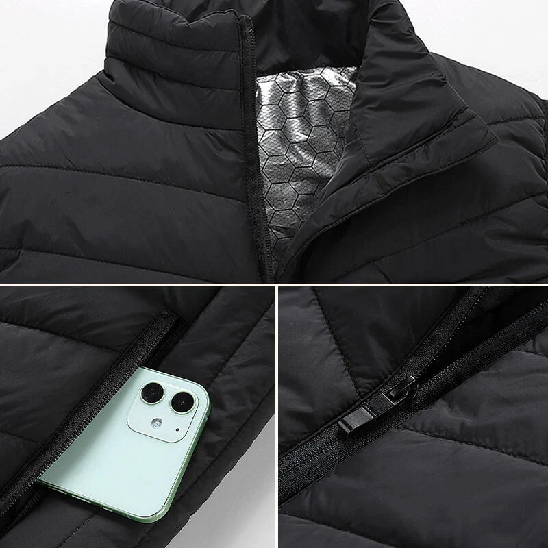 Heated Vest Graphene Heating Zones USB Powered Adjustable Heat