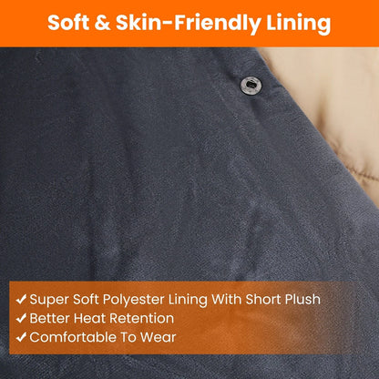 Heated Wrap Blanket USB Powered Six Heating Zones