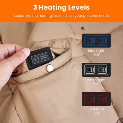 Heated Wrap Blanket USB Powered Six Heating Zones