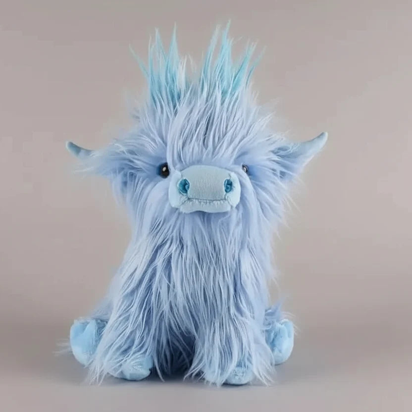 Highland Cow Plush Toy Super-Soft Shaggy Mane 9.8 Inches