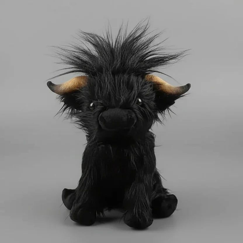 Highland Cow Plush Toy Super-Soft Shaggy Mane 9.8 Inches