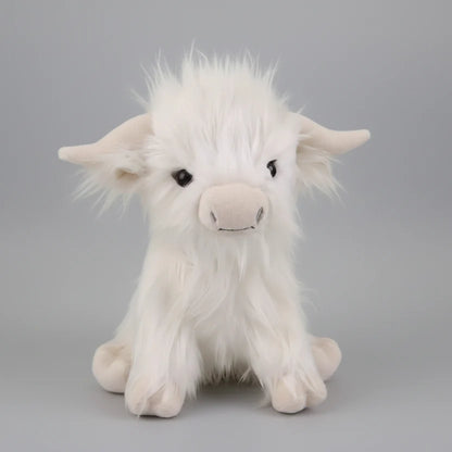 Highland Cow Plush Toy Super-Soft Shaggy Mane 9.8 Inches