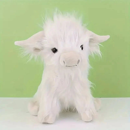 Highland Cow Plush Toy Super-Soft Shaggy Mane 9.8 Inches