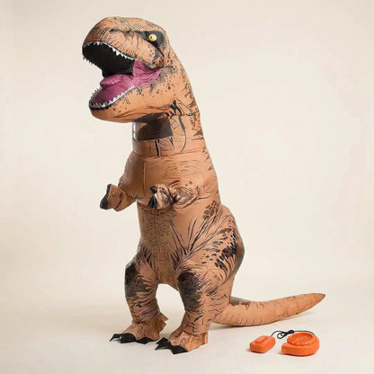 Inflatable T-Rex Costume Built-In Fan Adult One Size