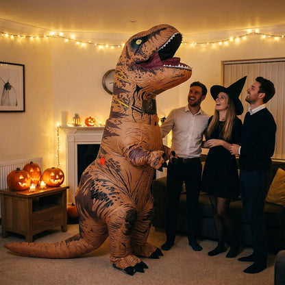 Inflatable T-Rex Costume Built-In Fan Adult One Size