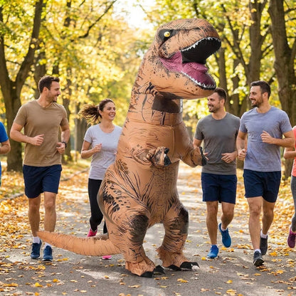 Inflatable T-Rex Costume Built-In Fan Adult One Size