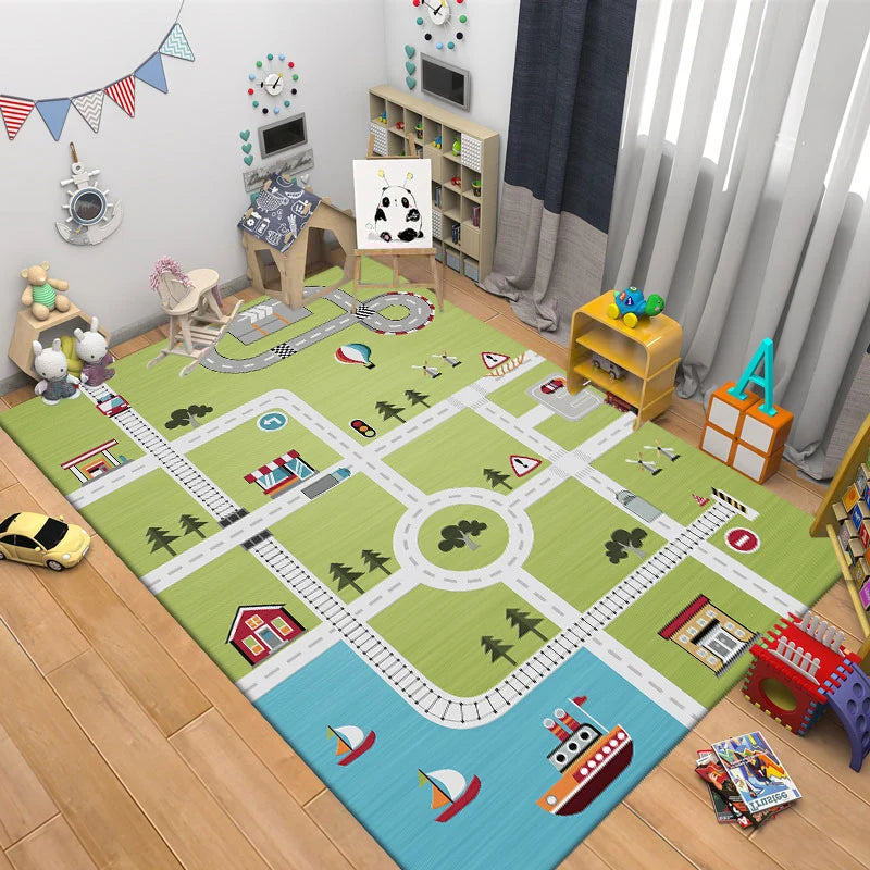 Kids Area Rug Plush Animal Design Non-Toxic Fibers