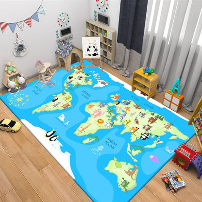 Kids Area Rug Plush Animal Design Non-Toxic Fibers