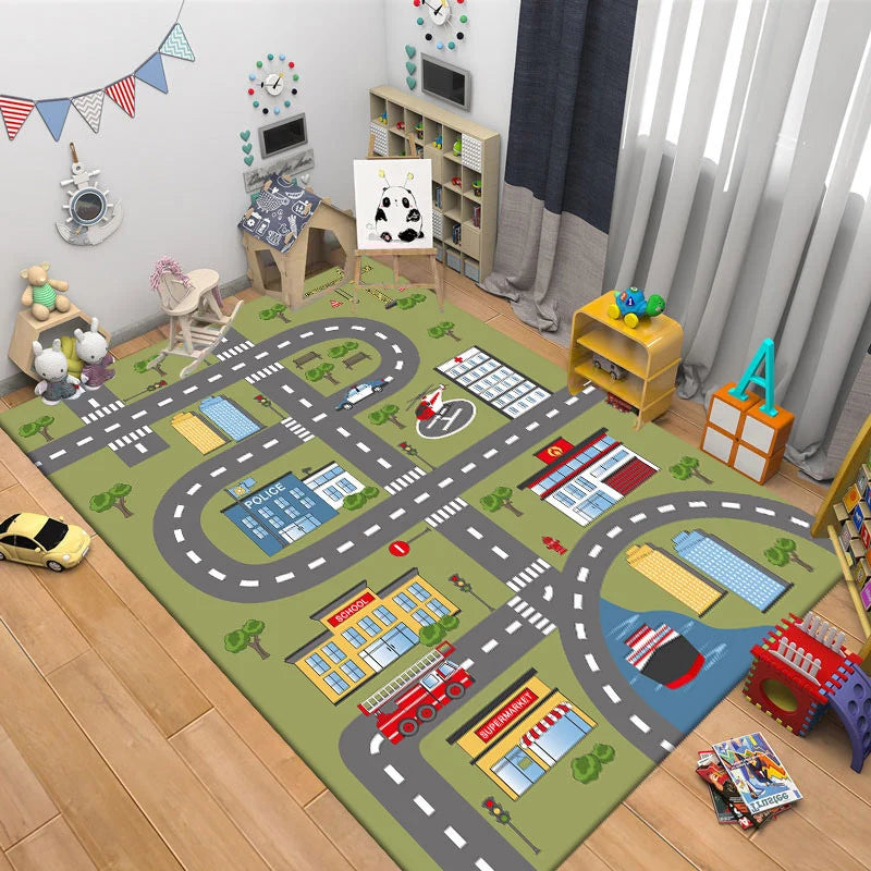 Kids Area Rug Plush Animal Design Non-Toxic Fibers