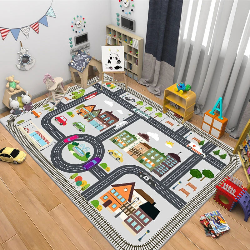 Kids Area Rug Plush Animal Design Non-Toxic Fibers