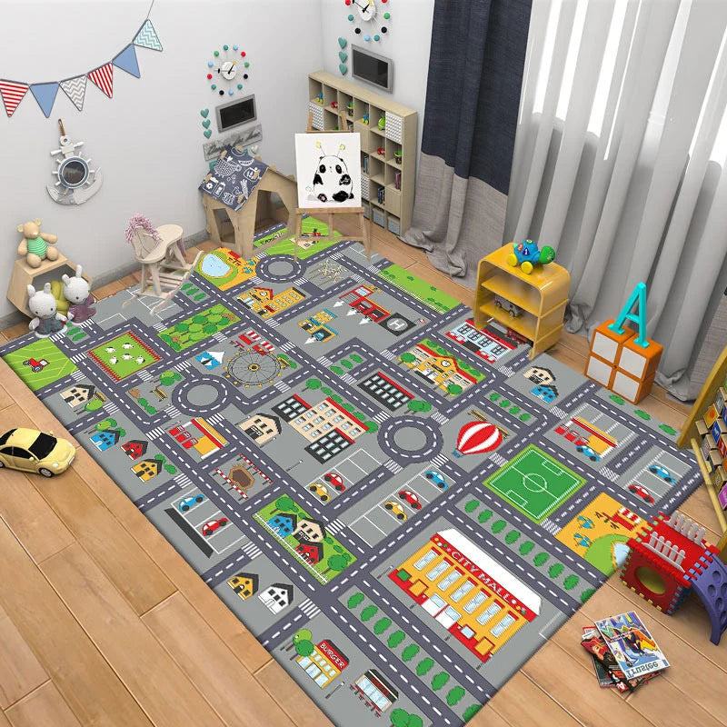 Kids Area Rug Plush Animal Design Non-Toxic Fibers