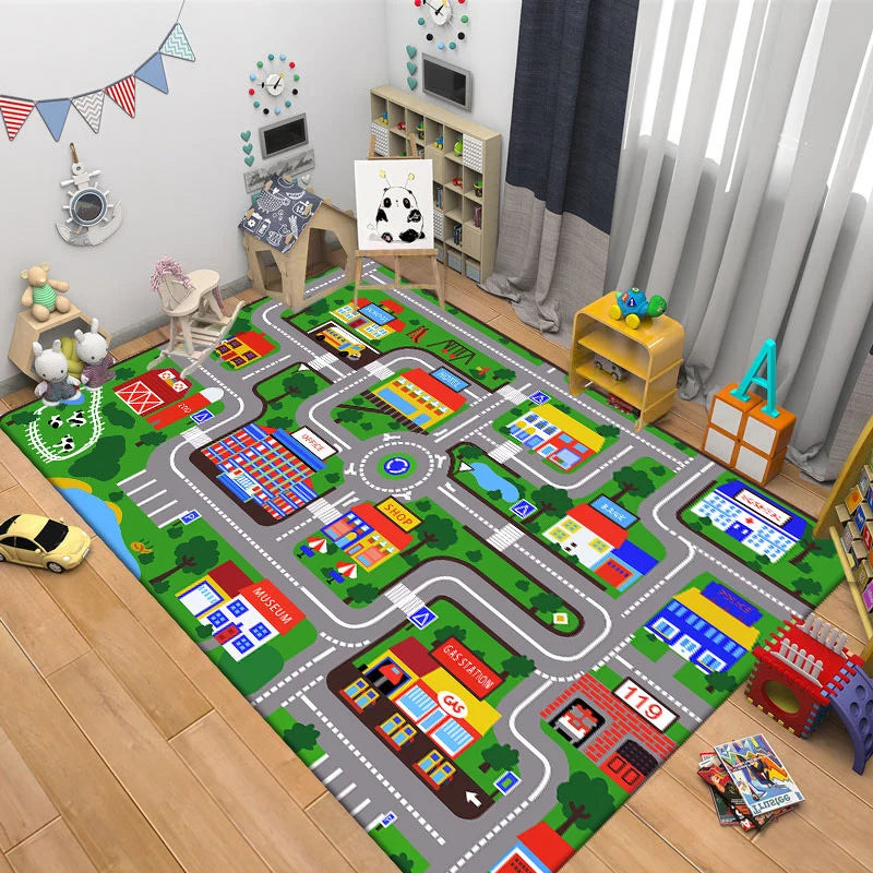 Kids Area Rug Plush Animal Design Non-Toxic Fibers