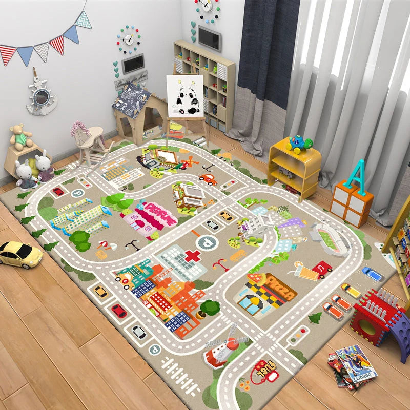 Kids Area Rug Plush Animal Design Non-Toxic Fibers