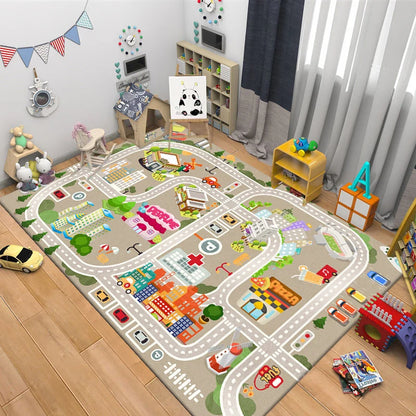 Kids Area Rug Plush Animal Design Non-Toxic Fibers