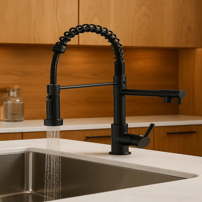 Kitchen Faucet Brass Dual Spout Corrosion-Resistant
