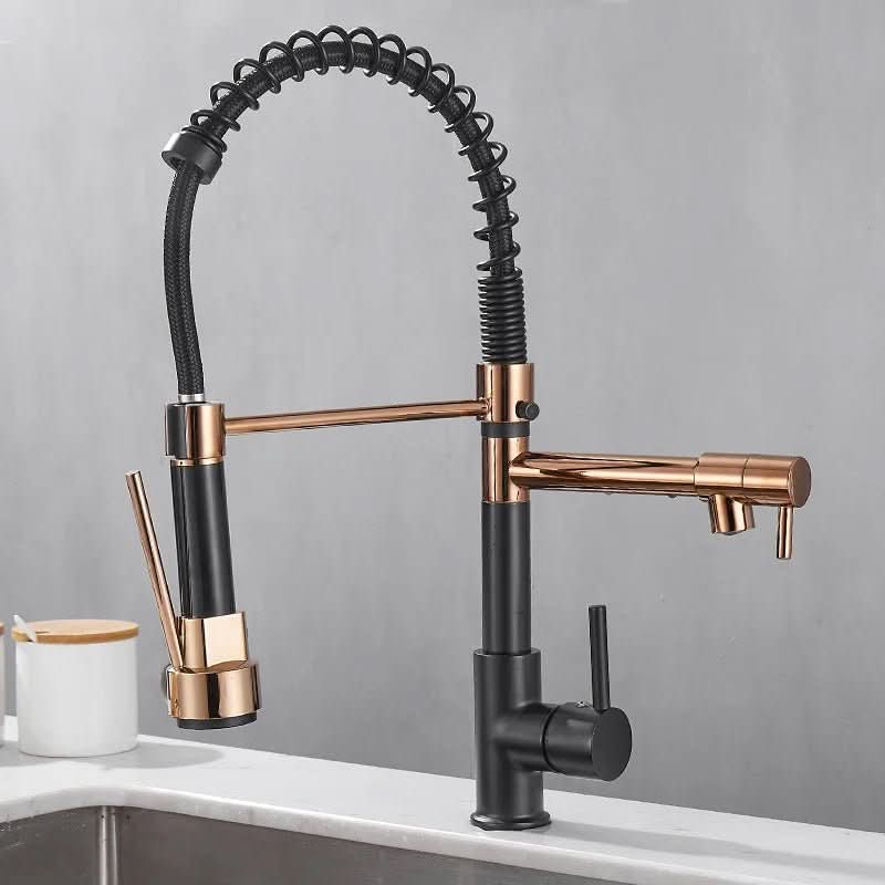 Kitchen Faucet Brass Dual Spout Corrosion-Resistant