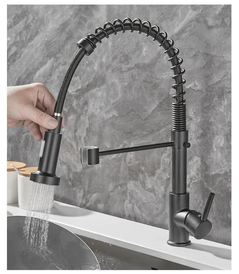 Kitchen Faucet Brass Dual Spout Corrosion-Resistant