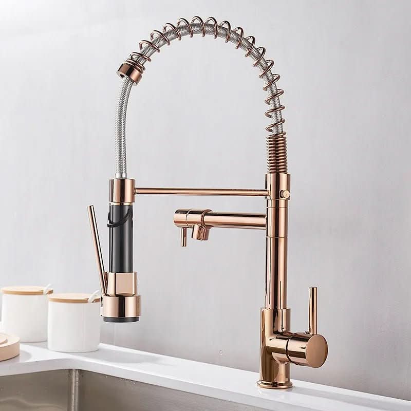 Kitchen Faucet Brass Dual Spout Corrosion-Resistant