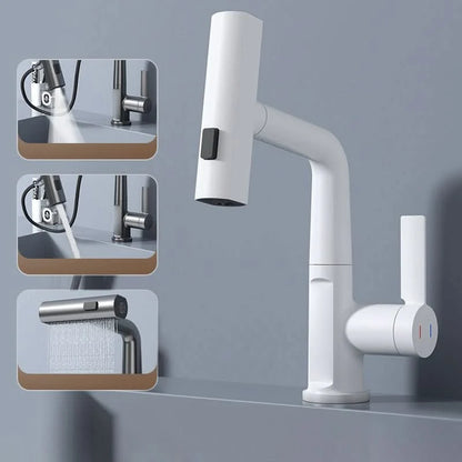 Kitchen Faucet Pull-Out Sprayer LED Temperature Display 360° Swivel