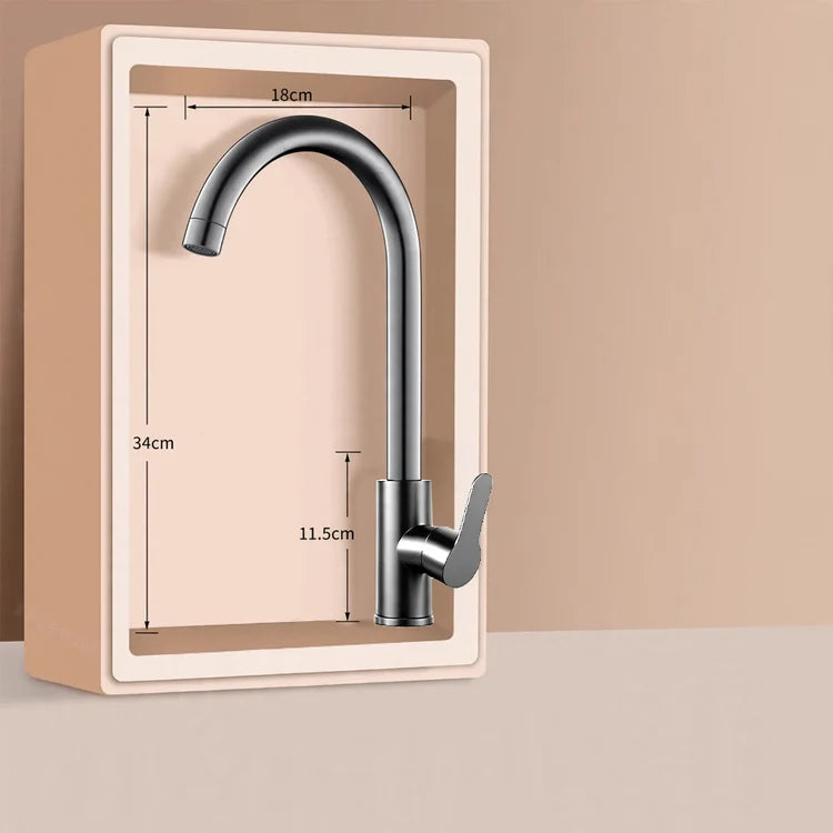 Kitchen Faucet Pull-Out Sprayer Stainless Steel Ceramic Valve