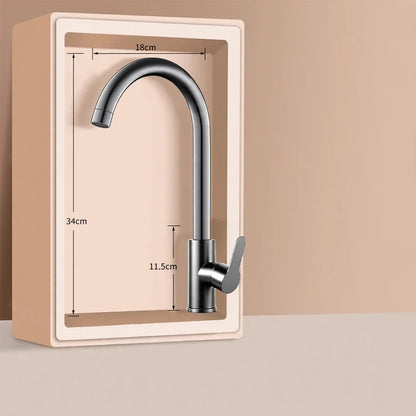Kitchen Faucet Pull-Out Sprayer Stainless Steel Ceramic Valve