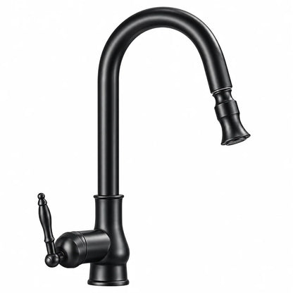 Kitchen Faucet Solid Brass Pull-Out Spray Head Pull-Down Spout