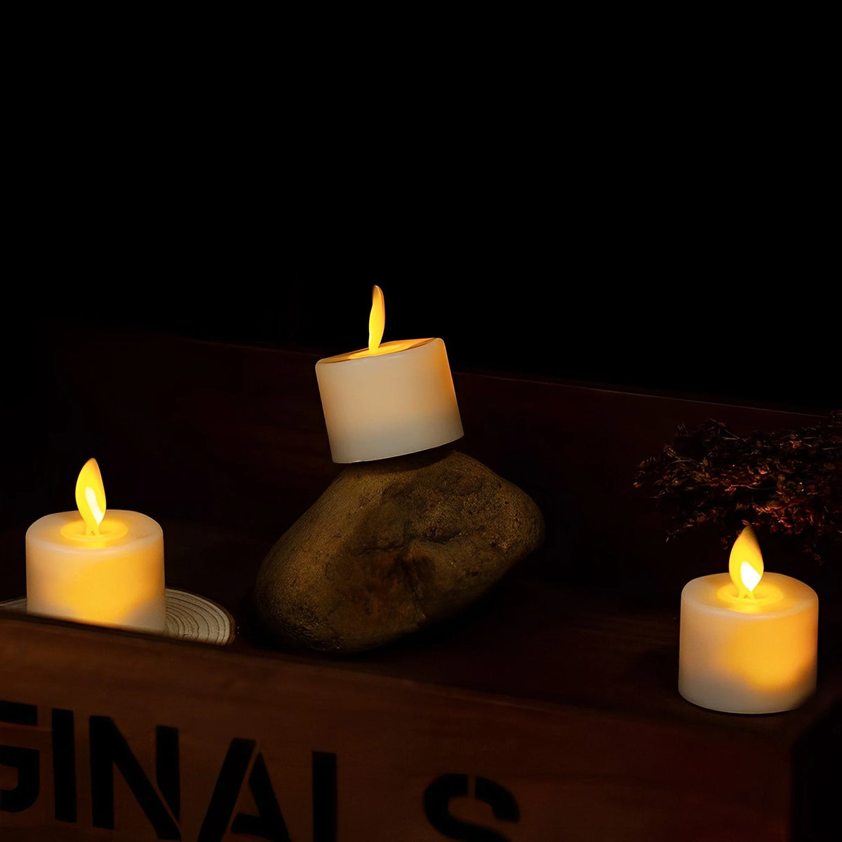 LED Candles Moving Flame Effect Remote Control & Timer